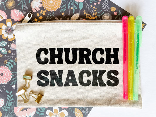 Church Snacks Canvas Pouch