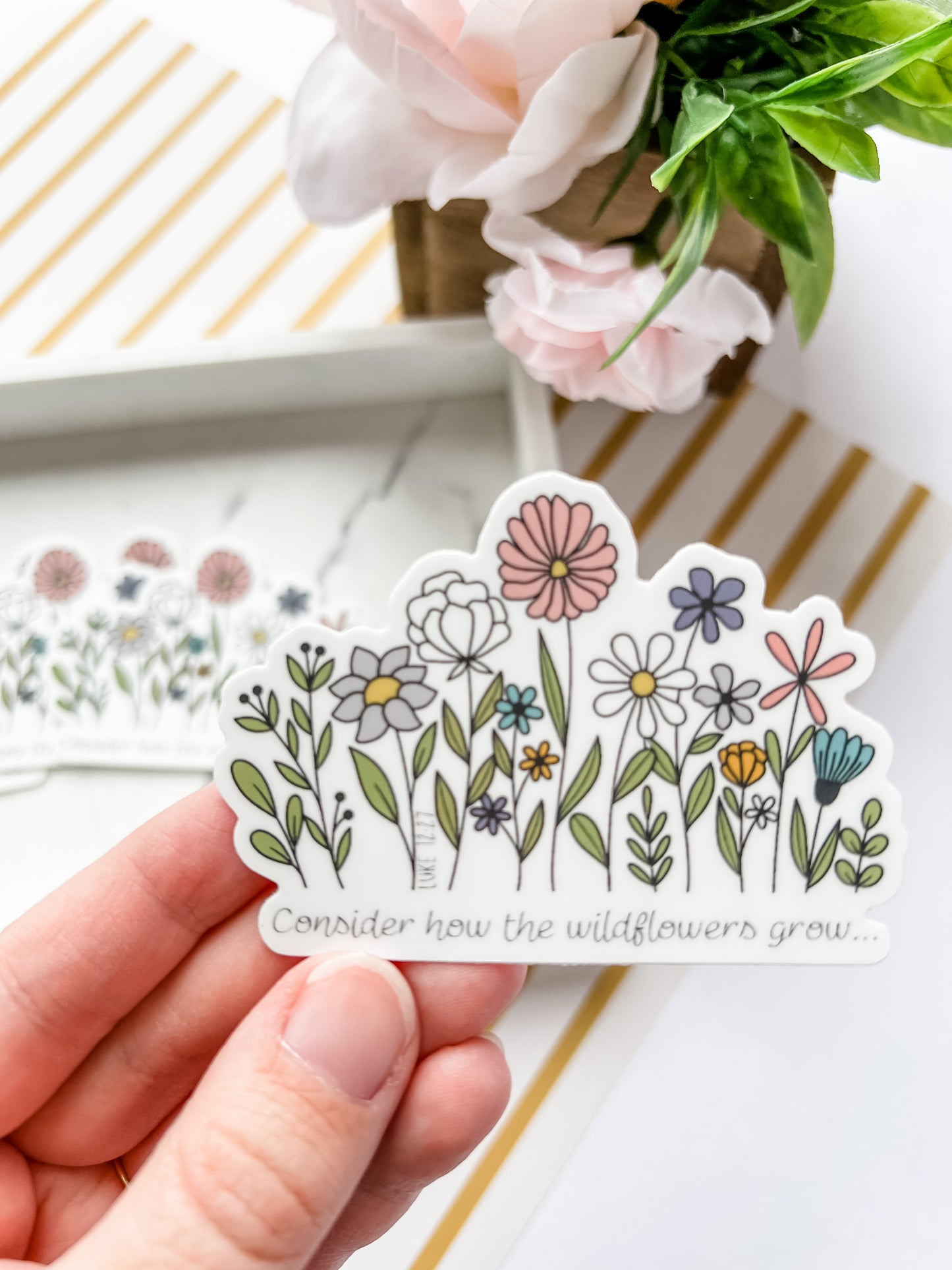 Consider How the Wildflowers Grow Sticker